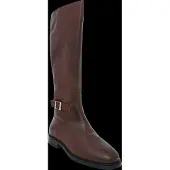 Tommy Hilfiger Th Buckle Leather Knee Boot - Brown - 36