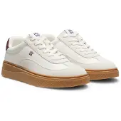 HUGO for woman. 50569344 Lyzz Tenn white sneakers (37), Flat, Laces, Casual