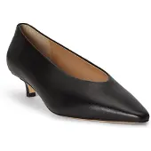 Ralph Lauren for woman. 802P16893001 Black leather Kitten shoe (36), 3 to 5 cm, None, Casual, Classic