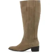 Bianco Biacarol Chelsea Knee High Boot Oily Suede - Beige - 36