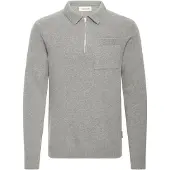 Casual Friday Cffelipo Lambswool Polo Knit - Grey - XL