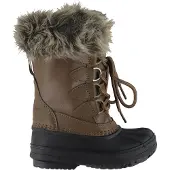 Mikk-Line Winter Boot Rubber W. Fake Fur - Brown - 25