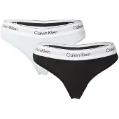 Calvin Klein Thong 2Pk - Black - XS