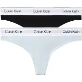 Calvin Klein Thong 2Pk - Black - S