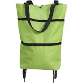 INF Kokoontaitettava ostoskassi pyörillä - Green