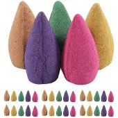 Tlily 100pcs Reflux incense cones aromatherapy Lavender Rose Jasmine