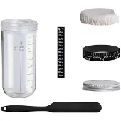 Tlily Sourdough Kit, Sourdough Bread Glass Jars Airtight Jars 1000ml