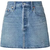 Levi's Hame 'Icon Skirt' sininen denim / hopea