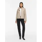 Vila Viclaudia L/S High Neck Short Jkt- Noos - Beige - 36