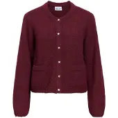 Object Objsaggia Re L/S Knit Cardigan Noos - Burgundy - M