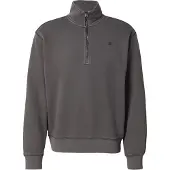 G-Star Unit Washed Half Zip Sweater - Black - Men