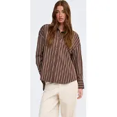 ONLY Onloregon Alva Ls Reg Shirt Noos Wvn - Brown - S