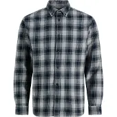 Jack & jones Paita 'JPRBluharvey' tummansininen / vaaleanharmaa