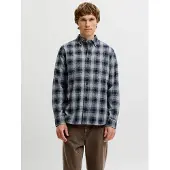 Jack & Jones Paita 'JPRBluharvey' tummansininen / vaaleanharmaa