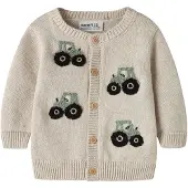Name it Neuletakki 'NBMLONDON' beige / jade / musta