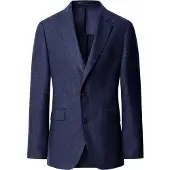 Hackett London for man. HM4400218 Marine herringbone wool blazer (42/32), Casual, Classic, Navy