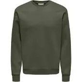 Only & Sons Onsceres Life Crew Neck - Khaki green - L