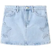 Mango Denim Skirt With Stars - Blue - 122