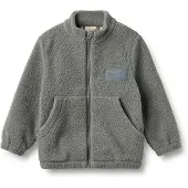 Wheat Fleece Jacket Helge - Grey - 116
