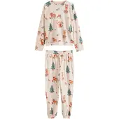 Next Pyjama vaaleabeige / ruskea / smaragdi