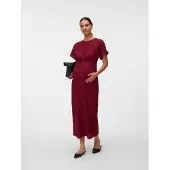 Vero moda Maternity Vmmamanda Cs O-Neck Ankle Dress Jrs - Burgundy - L