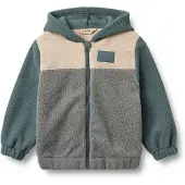 Wheat Fleece Jacket L/S Adrian - Grey - 116