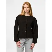 Pieces Pcsilly Ls Puff Knit Cardigan Noos Bc - Brown - L