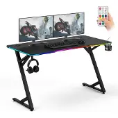 Sense7 Pelikulmapöytä VOLT RGB, musta, 140x70
