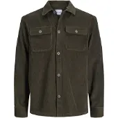 Jack & Jones Jjeregent Cord Overshirt Ls Sn - Khaki green - M