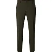 Selected Slhslim-Liam Mini Hounds Trs Flex Noos - Khaki green - 52