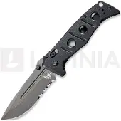 Benchmade Adamas CruWear Grey Cerakote kääntöveitsi, musta, combo terä