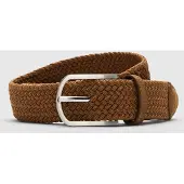 Selected Slhtom Braided Textile Belt - Brown - 90