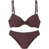 LASCANA Bikini tummanruskea