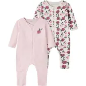 Name it Nbfnightsuit 2P Zip Ff Peaches Noos - Pink - 50