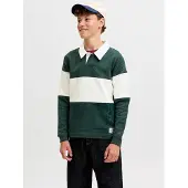Jack & Jones Jorfrederiksberg Blocking Sweat Polo Jnr - Green - 140