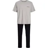 Jack & Jones Pitkä pyjama 'JACEVEREST' harmaa / musta