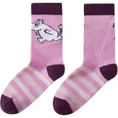 Reima Moomin Randig Villasukat, Grey Pink, 34-37