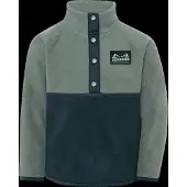 Didriksons Kids' Monte Half Button Dark Moss 80