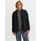 Jack & jones Jjaustin Waffle Shirt Ls - Black - M