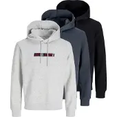 Jack & Jones Collegepaita 'JJMUNK' marine / punainen / musta / meleerattu valkoinen