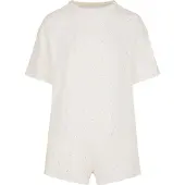 Hunkemoller Pj Ss Short Co Jersey Print - Cream - XL