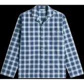 Tommy Hilfiger Ls Woven Pj Shirt Set Print - Blue - L