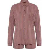 LASCANA Pyjamashortsit ruskea / laventeli