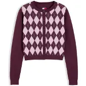 Tommy Hilfiger Neuletakki 'Ess' luumu / syklaami / valkoinen