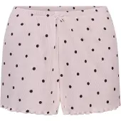 Hunkemoller Short Jersey Rib Dot - Pink - XS