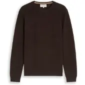 Tom Tailor Structured Crew Neck Knit - Brown - M