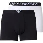 Emporio Armani Bokserishortsit musta / valkoinen