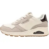 SKECHERS Matalavartiset tennarit 'UNO' ecru / tummanruskea / luonnonvalkoinen