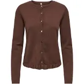 ONLY Onlcinderel Ls O-Neck Frill Cardi Cc Knt - Brown - XL