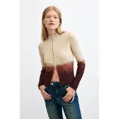 Desigual Neuletakki kerma / suklaa